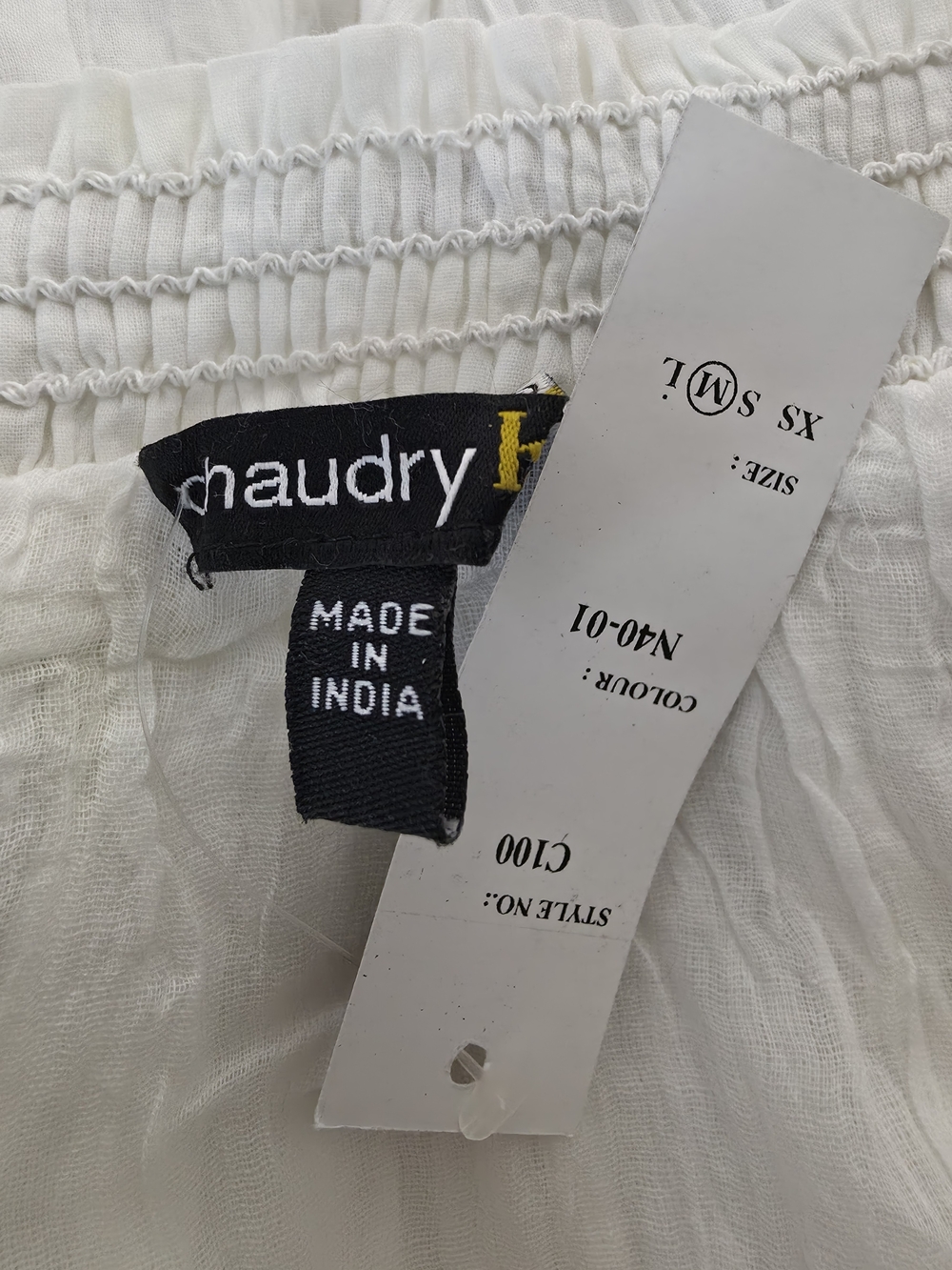 NWT Chaudry KC White Cotton Gauze Maxi Skirt Boho Peasant Festival Flowy - M - Picture 4 of 6